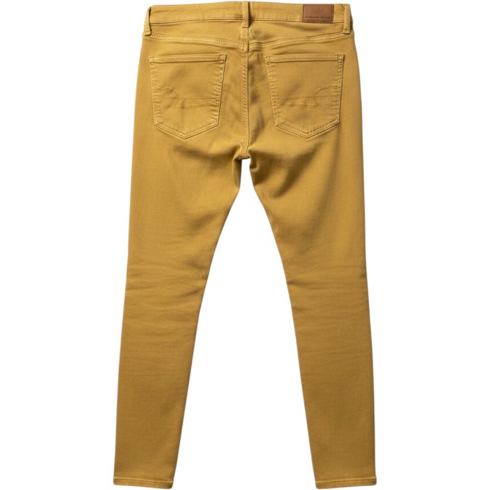 American Eagle Super Hi-Rise Jegging Crop Mustard Yellow Next Level Stretch 10